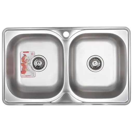 Кухонная мойка Zerix Z7848D-08-180MD Double micro decor ZS0579, Decor - фото 1