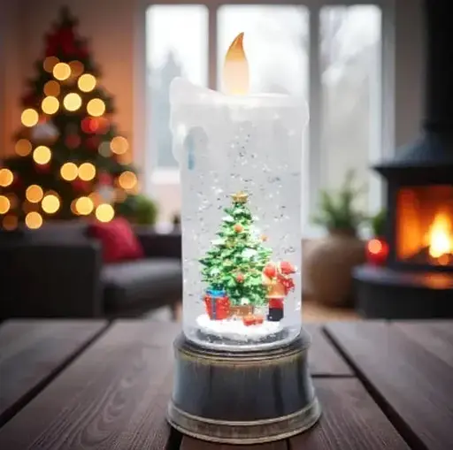 Світильник-декор новорічний Свічка HC-G030 LED USB AAх3 (10.7x10.7x25см)