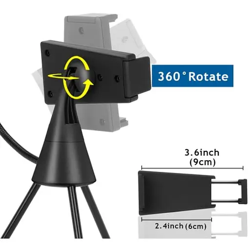 Кільцева LED лампа Puluz SYA0014601 зі штативом для телефону - фото 4
