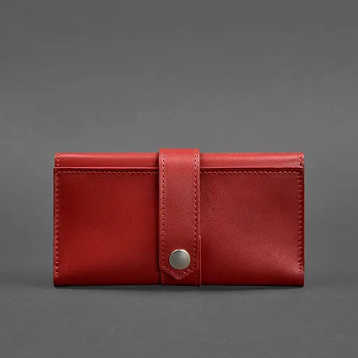 Шкіряне жіноче портмоне 3.0 червоне краст - фото 6
