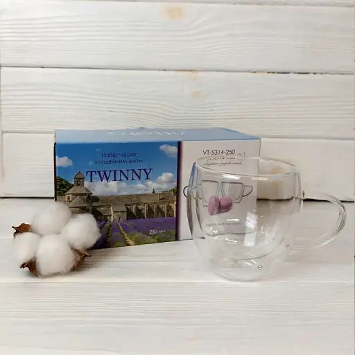 Набір чашок Vittora Twinny з подвійним дном 2 шт. 250 мл (141384) - фото 2