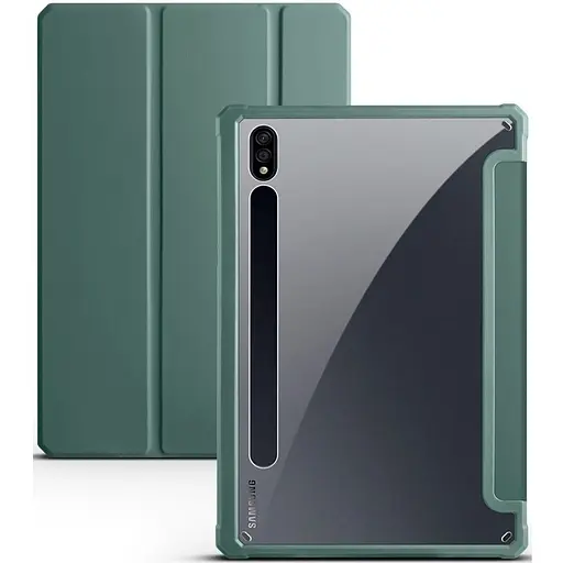 Чохол TPUCristal SlimTPU Spen holder Samsung Galaxy Tab S9/S9 Fe DarkGreeb - фото 2