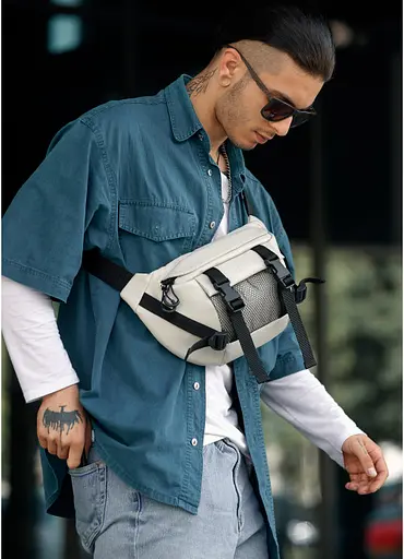 Чоловіча поясна сумка бананка Sambag 38х21 см sum0022764 - фото 4