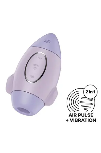Вакуумный стимулятор клитора с вибрацией Satisfyer Mission Control фиолетовый - фото 5