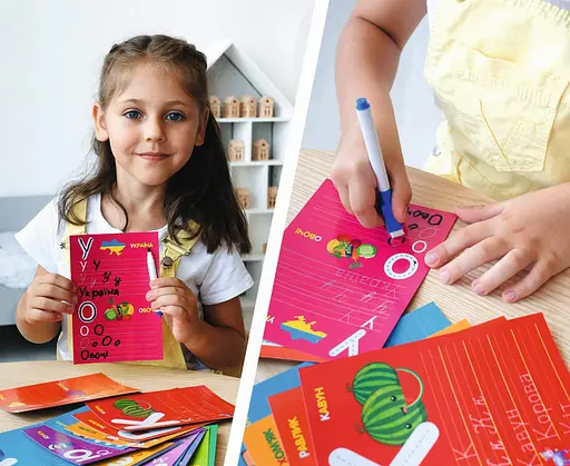 Игра с маркером "Пиши и вытирай. Буквы и слова" VT5010-13 (укр) - фото 2