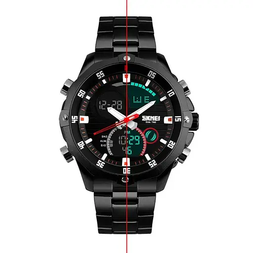 Чоловічий наручний годинник Skmei 1146 Чорний - фото 2