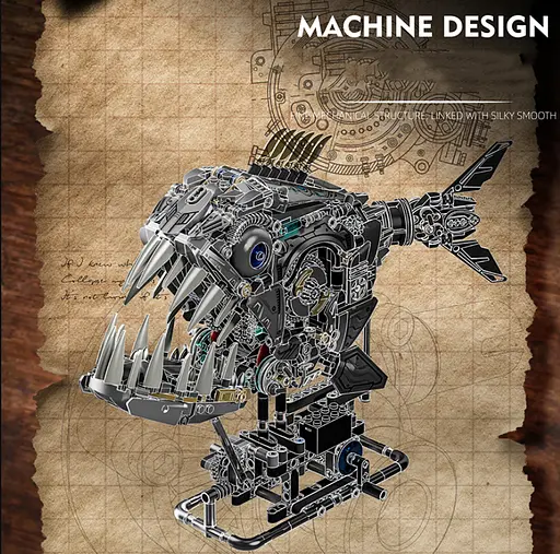 Конструктор піранія MJI механічний двосторонній живий світ 1085 деталей - фото 6