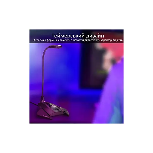 Мікрофон Vertux VertuMic-1 LED USB Black (vertumic-1.black) - фото 5