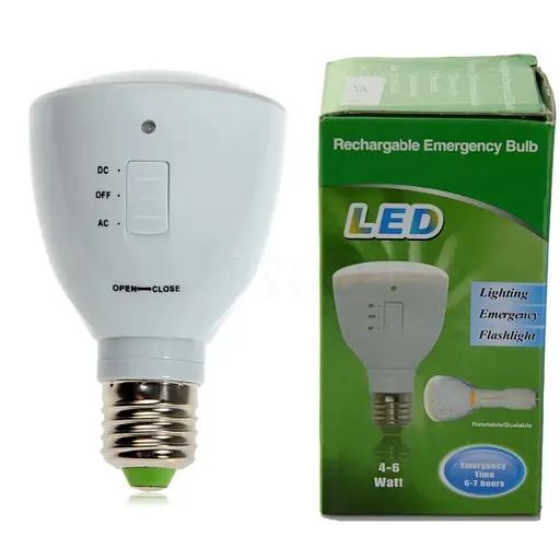 Лампа аварійного освітлення з акумулятором і пультом ДК під патрон Е27 Nectronix MB6W-R (100926) - фото 7