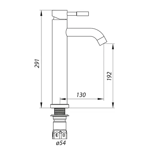 Смеситель для умывальника Zerix LR71105-1 LL1465 Нержавеющая сталь - фото 2
