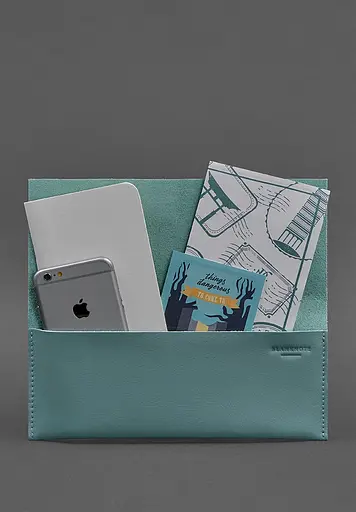 Кожаный женский тревел-кейс Voyager 1.0 бирюзовый - фото 3