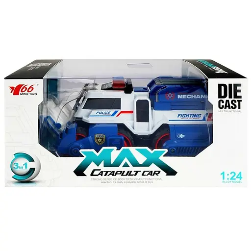 Игрушка Cars S Полицейская боевая машина 3 в 1 инерционна со светом и звуком 1:24 (CJ-4849897) - фото 3