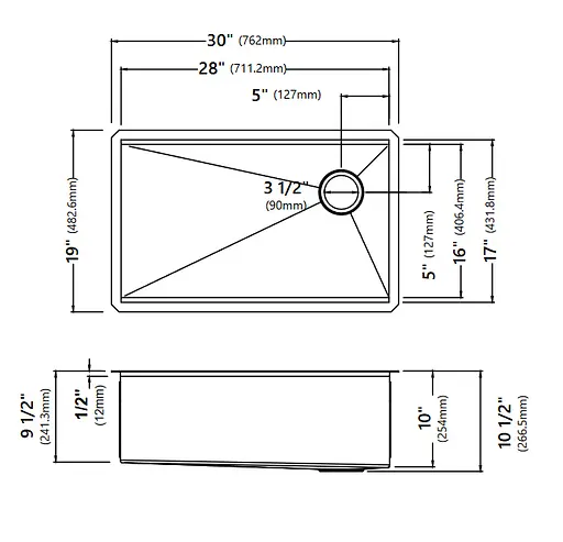Кухонная мойка Kraus Kore KWU110-30, Нержавеющая сталь - фото 3