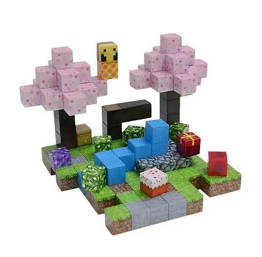 Магнітний конструктор Minecraft Вишневий садок на 128 деталей (MRA-H001) - фото 2