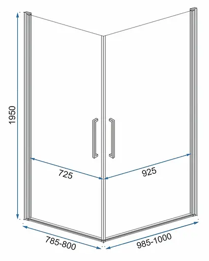 Душевая кабина Rea Abra 90x90 black mat REA-K5502, Черный матовый, Универсальная, прозрачная - фото 7