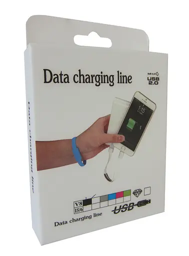 Кабель-браслет micro USB 2.0 зелений RTL - фото 2