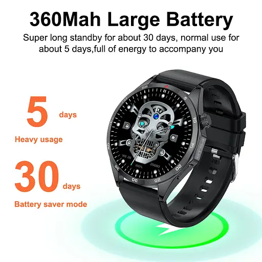 Розумні смарт-годинник LEMFO GTS4-Y11 силіконовий ремінець Black Black (18606) - фото 3