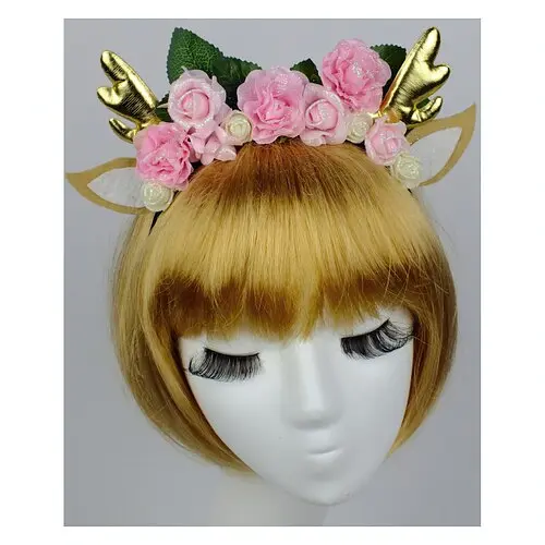 Рожки Бемби с цветами - фото 1