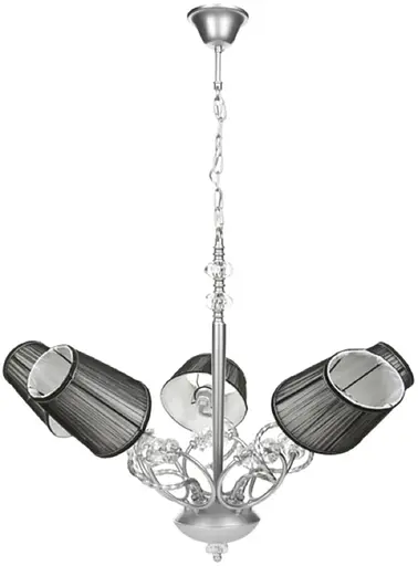 Люстра 90992, 5x40W, E14, метал хром./тканина