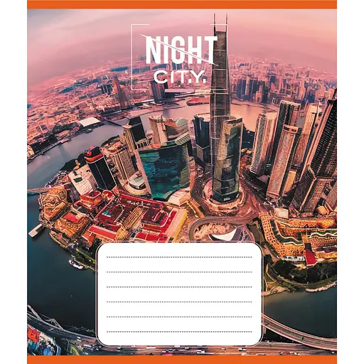 Зошит учнівський "Нічне місто" Leader 036-570182K-1 в клітинку, 36 аркушів - фото 1