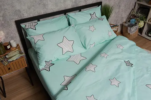 Комплект постільної білизни Moon&Star Бязь Gold Люкс Child Stars євро 200х220 наволочки 2х50х70 - фото 5