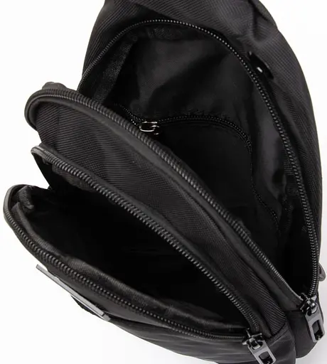 Мужская сумка слинг тканевая, черный Lanpad sum0028752 - фото 6