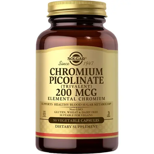 Пиколинат хрома Solgar Chromium Picolinate 90 капсул
