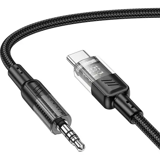 Кабель Hoco UPA27 Spirit transparent digital audio conversion cable Type-C Чорний - фото 1