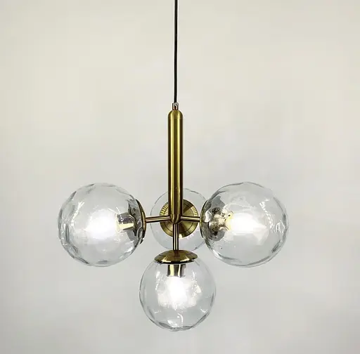 Люстра на 4 білих матових або прозорих плафонів | Арт. A 201/4 | Line F - фото 5