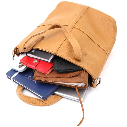 Женская сумка Vintage из натуральной кожи 28х25х12 см sum0027616 - фото 9