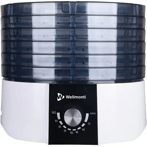 Сушарка для овочів і фруктів Wellmonti WM-1011 520 Вт/6 лотків 23 л 32 см