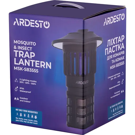 Лампа антимоскитная Ardesto MSK-SB3555 Black (111843) - фото 6
