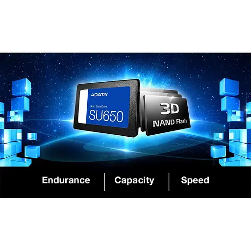 Накопитель SSD Sata 2.5 2TB ADATA Ultimate SU650 SATA III 3D NAND (ASU650SS-2TT-R) - фото 5