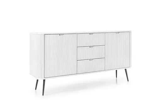 Комод Perfect Home Зова / Zova 2-дверний з 3 шухлядами і чорними ніжками KSZ168 Білий (PFH-091279) - фото 4