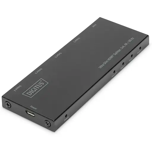 Відеосплітер Digitus HDMI (INx1 - OUTx4), 4K, Ultra Slim
