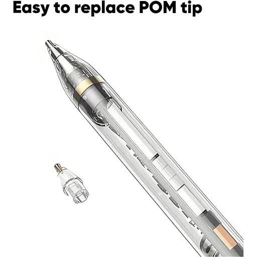 Стилус Hoco GM110 Transparent Explore Series Active Pad White 6942007616744 (105245) - фото 8