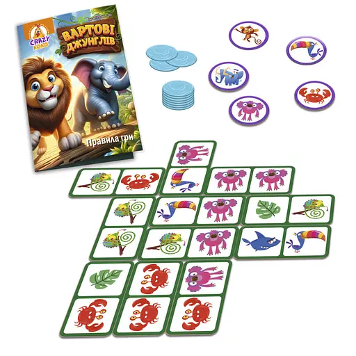 Гра настільна "Вартові джунглів" Vladi Toys VT8055-47, 5 фішок з тваринами - фото 3