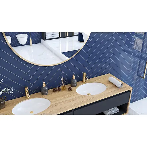 Умивальник Rea Nel white врізний білий REA-U6330, Білий - фото 3