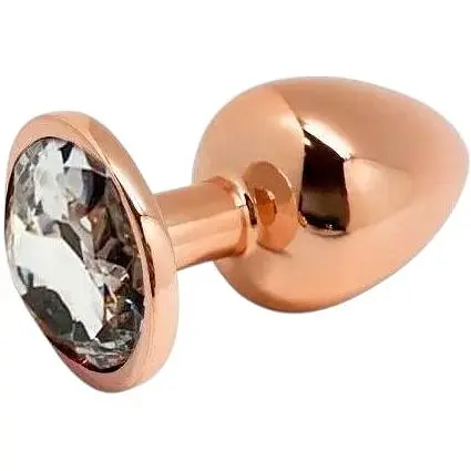 Металева анальна пробка Wooomy Tralalo Rose Gold Метал Plug size L діаметр 4 см довжина 9 см