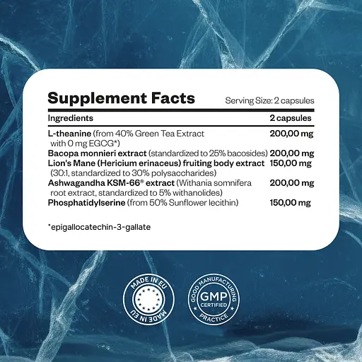 Добавка для фокуса кристаллического мышления когнитивной выносливости памяти и адаптации к стрессу Perla Helsa Crystal Mind капс. 40 шт. - фото 8