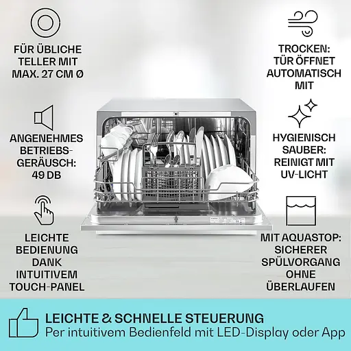 Посудомийна машина Klarstein Havasia UV 6 1380 Вт (10041823) - фото 5