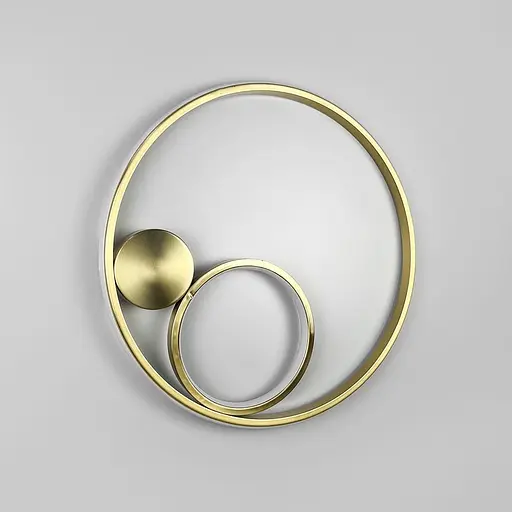 Сучасний стіновий або стельовий LED світильник у латунному корпусі Ø 45 см Арт. WMJ26-450*H70 GD Line F - фото 2