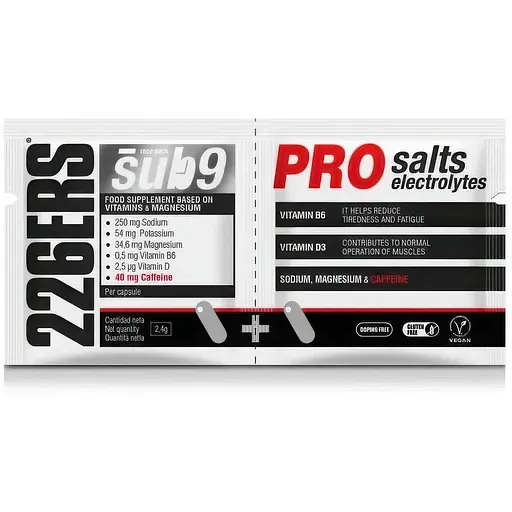 Таблетки сольові 226ERS Sub9 Pro Electrolytes з кофеїном 2 капсули (SPRO-58-99)