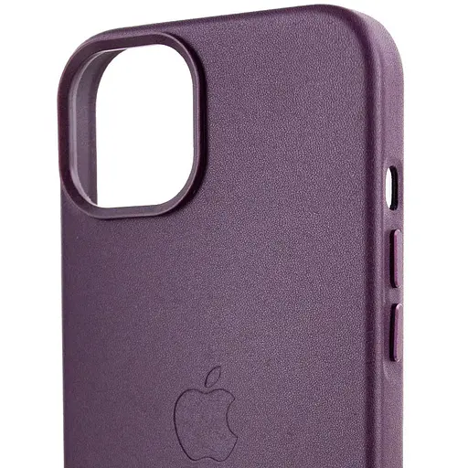 Шкіряний чохол Epik Leather Case AA Plus with MagSafe для Apple iPhone 14, 6.1 Dark Cherry - фото 5