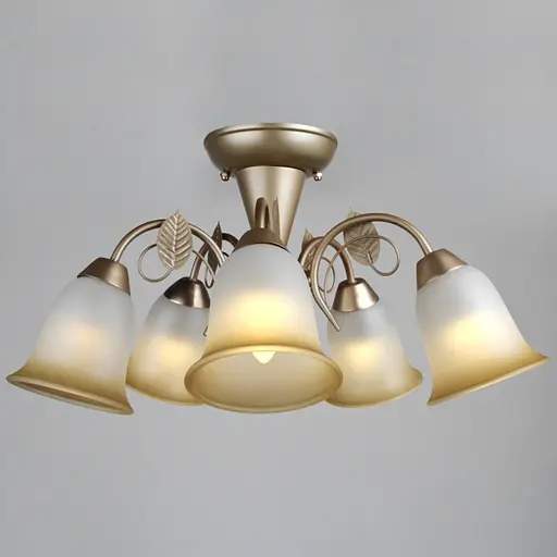 Люстра стельова Brille флористика E27 60W G (LK-528C/5) - фото 6