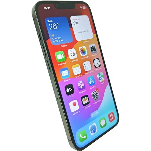 Смартфон Apple iPhone 13 Pro 128Gb Graphite A2638 (MLVV3ZD/A) (HNY09GHDX2) Б/В - фото 1