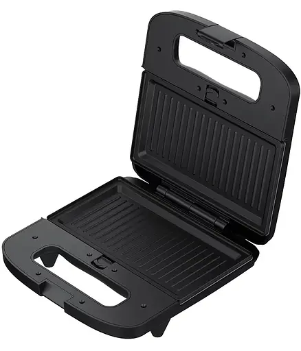 Мультимейкер Liberton LSM-5106 800 W 4в1 гриль трикутні сендвічі 4 шт бельгійські вафлі 2 шт горішки 12 шт антипригарне покриття індикатор живлення та готовності автоматичний контроль температури Black/Grey - фото 2