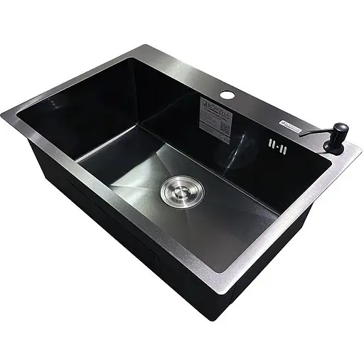 Кухонная мойка Romzha Arta U-600S BL - фото 3