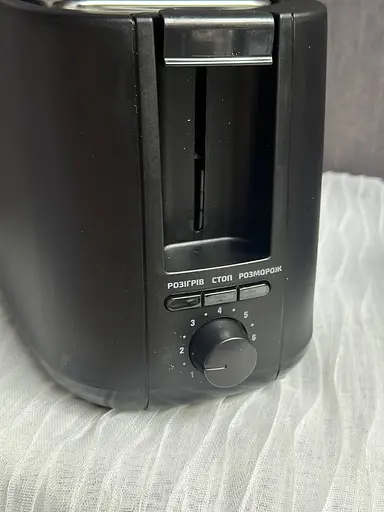Тостер для хліба на 4 відділення Grunhelm GTR020BL тостерниця 7 ступенів прожарювання з функцією розморожування 1400Вт Чорний - фото 2