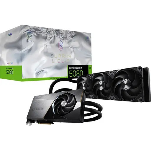 Видеокарта MSI GeForce RTX 5080 16 GB Suprim Liquid SOC (G5080-16SLS) UA [127131]